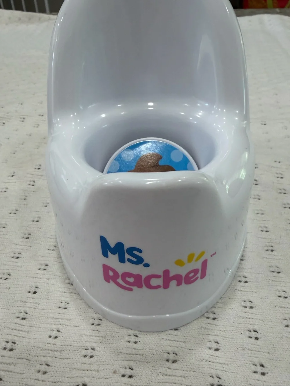 Ms. Rachel Potty Training Bear Toy with Potty, Underwear, and diaper.